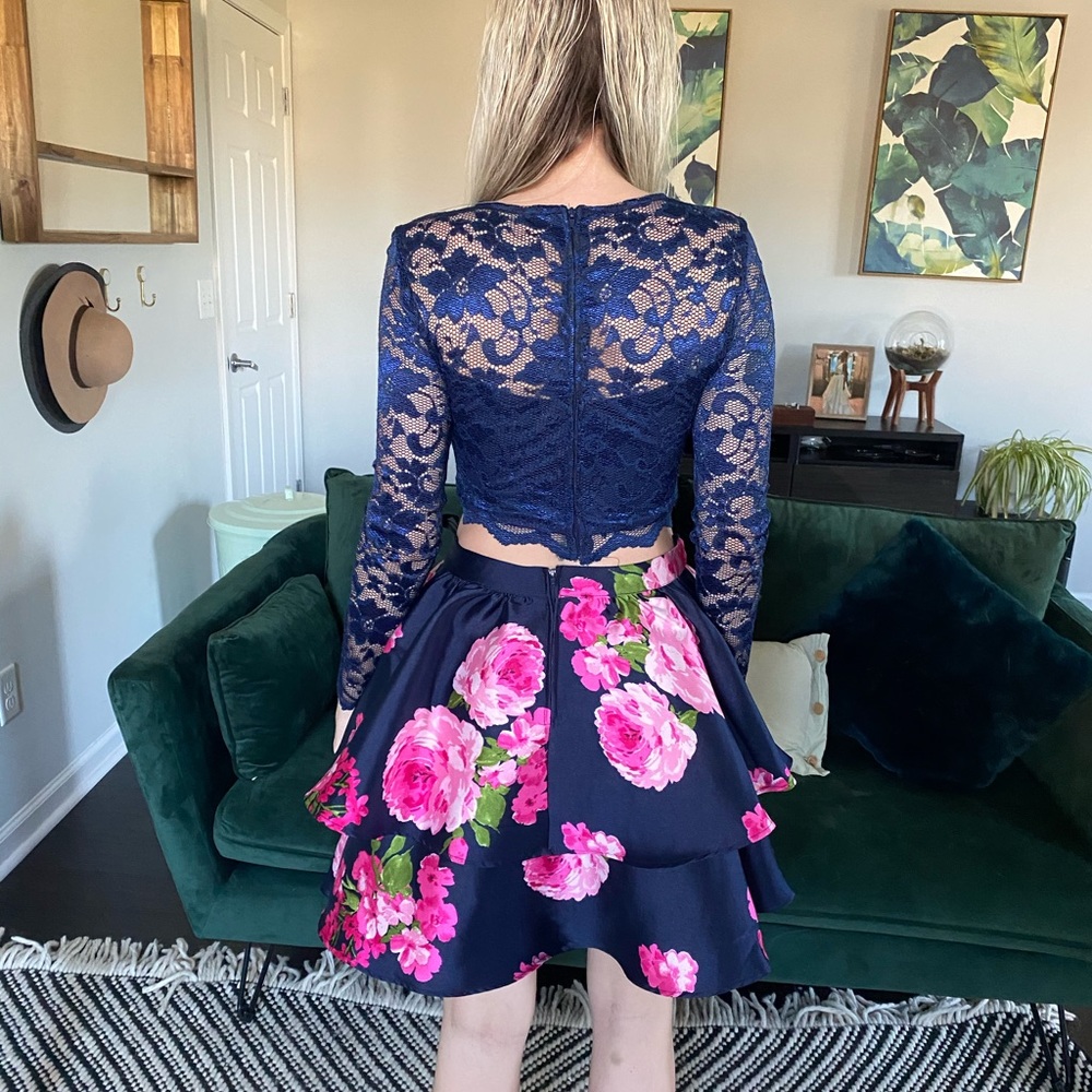 B. Darlin two-piece set. Crop top and skirt.
